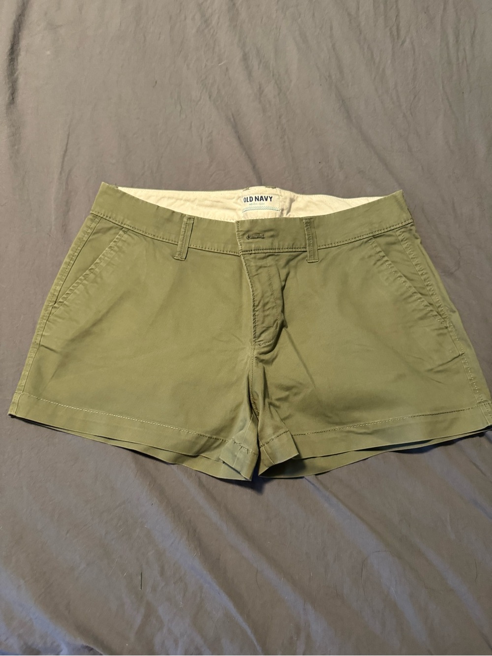 Old Navy Olive Chino Bermuda Shorts